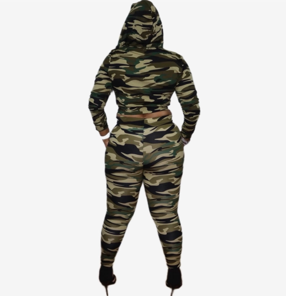 Camouflage two-piece jumpsuit