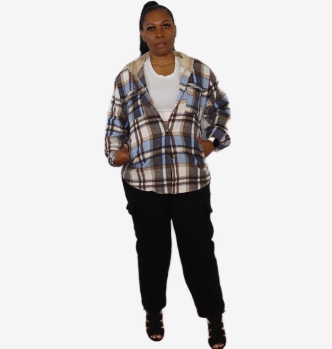 Light Blue Short Flannel