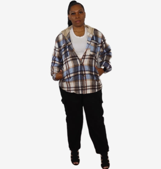 Light Blue Short Flannel